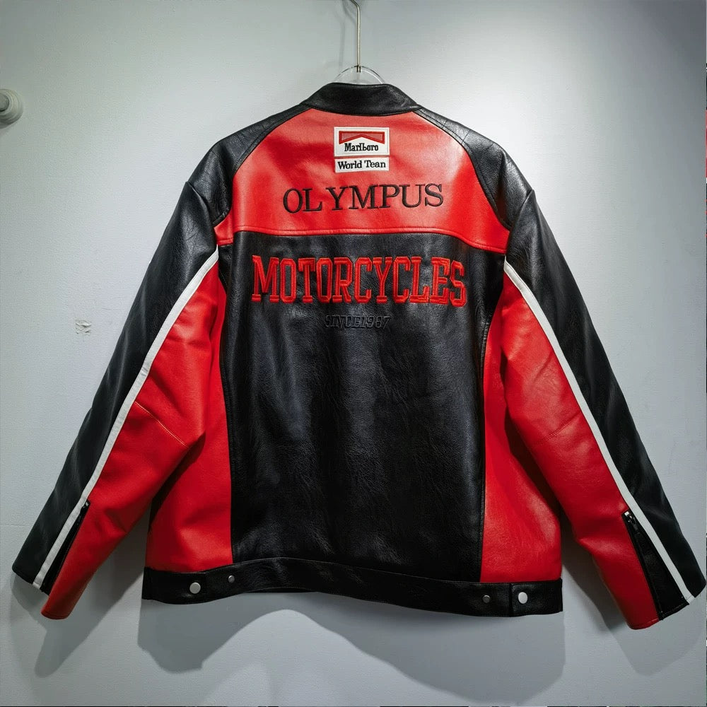 FERRARI - Racing Olympus Red Leather Jacket ©