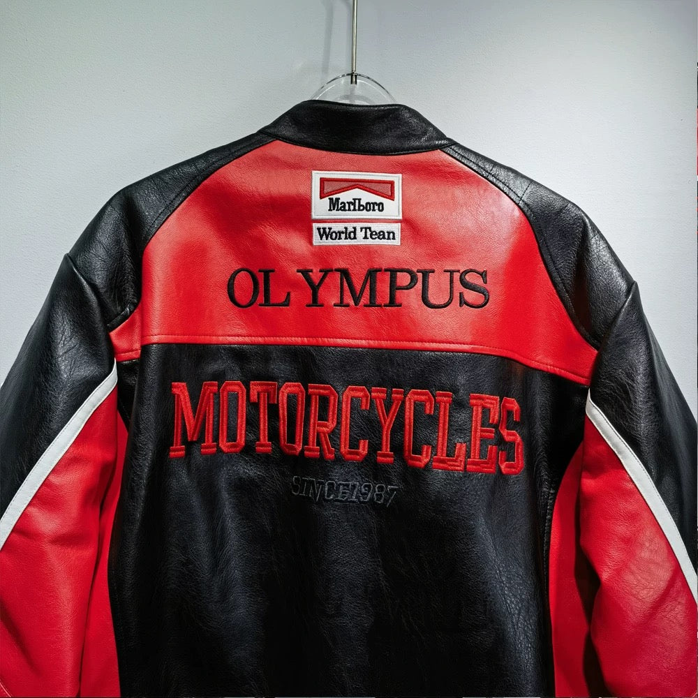 FERRARI - Racing Olympus Red Leather Jacket ©
