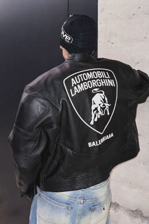 LAMBORGHINI - Racing Bull Leather Jacket ©