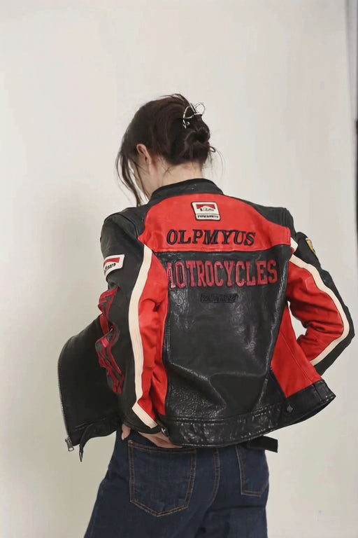 FERRARI - Racing Olympus Red Leather Jacket ©